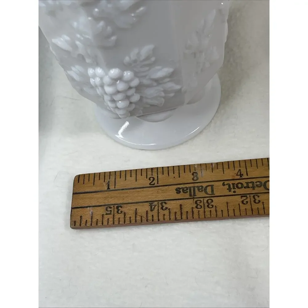 Vintage Westmoreland Milk Glass Paneled 8